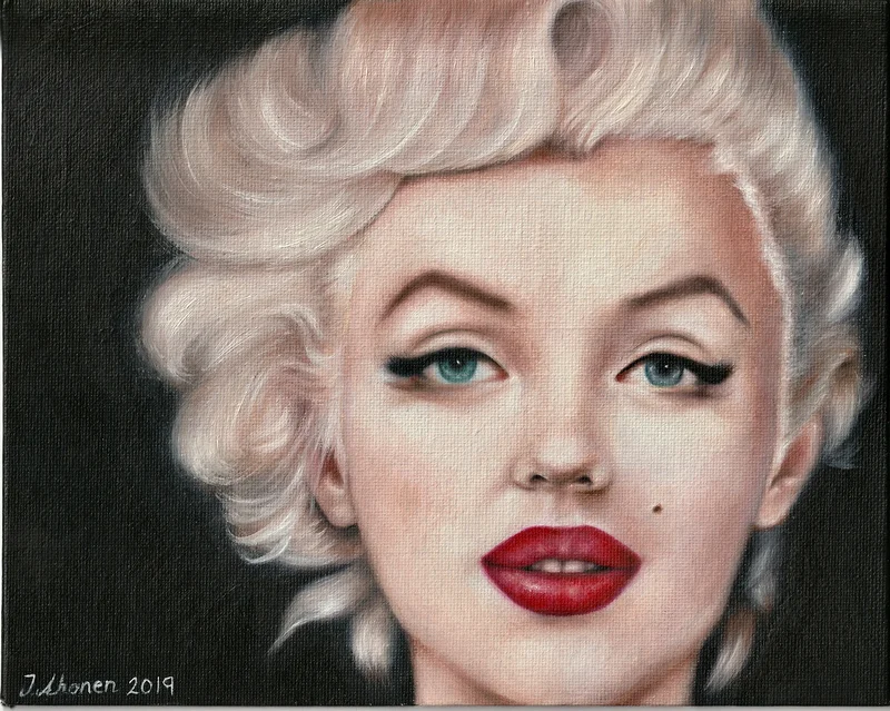Oljemålning Marilyn Monroe av Jasmina Ahonen