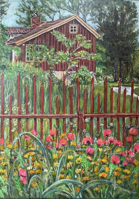 Akrylmålning Sundsbysäteri.🩷 av Sofia Jonasson