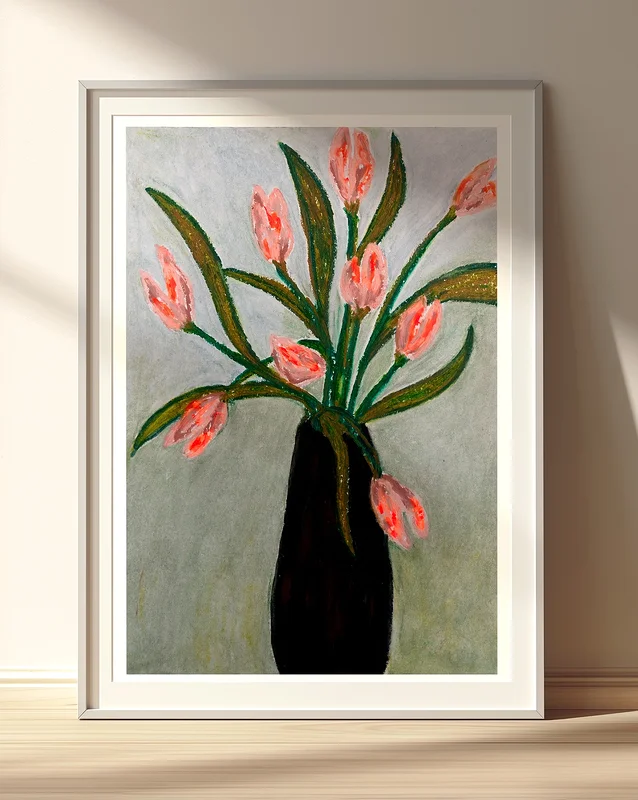 Oljemålning Tulips av Monika Ardila