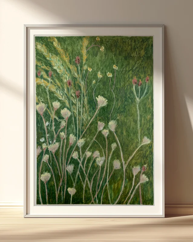 Oljemålning Ophelia´s Garden av Monika Ardila