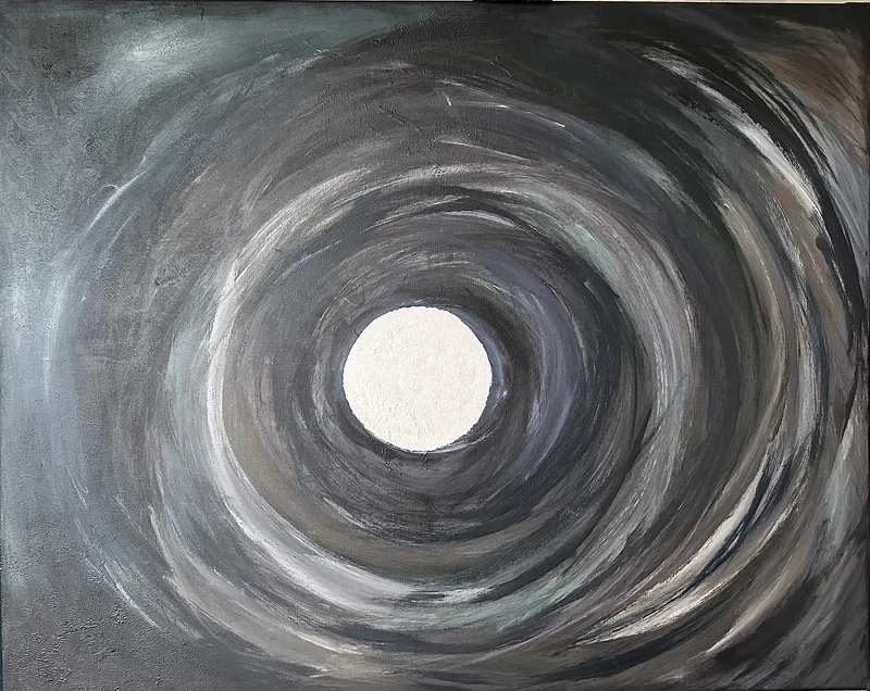 Akrylmålning Echoes of Gravity av Acvarello