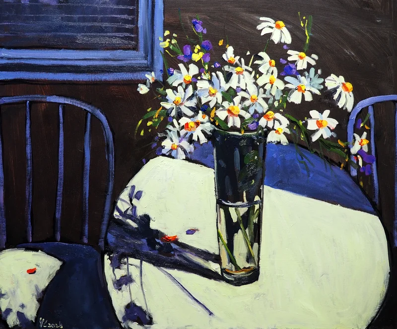 Oljemålning Sommarblommor av Yuanyuan Liu