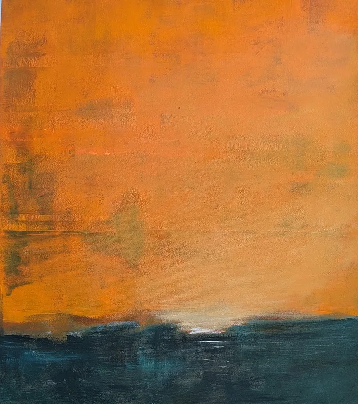 Akrylmålning Orange 0126 av Lena Gudéhn