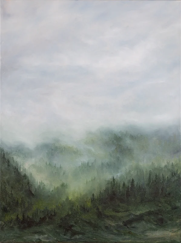 Oljemålning Beyond the Glade av Lisette Svensson