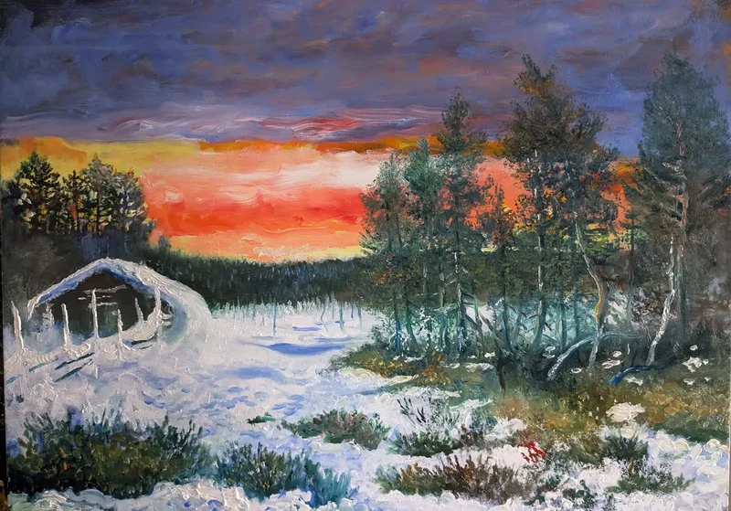 Oljemålning April av Bo Lakso
