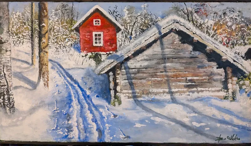 Oljemålning En dag i januari av Bo Lakso