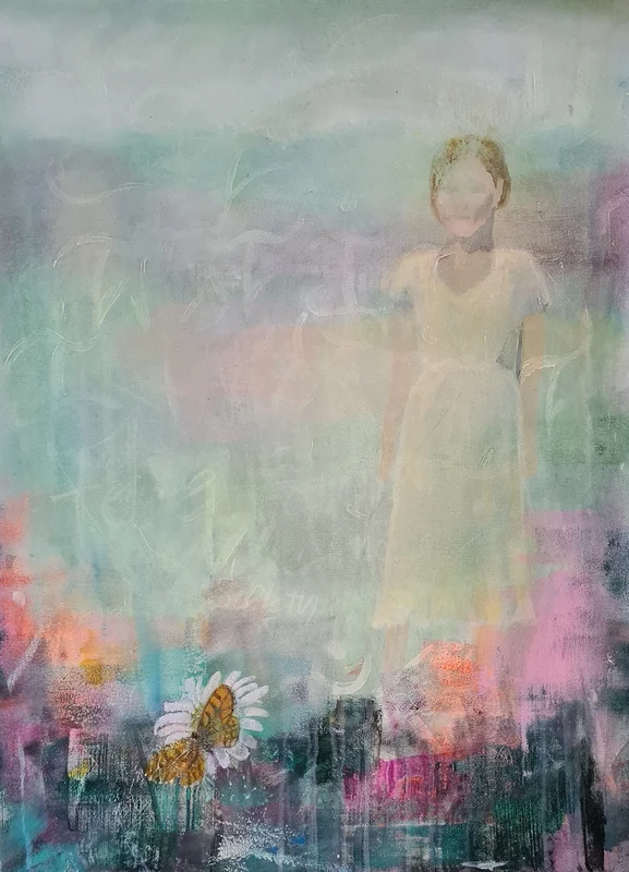 Akrylmålning A Faded Memory II av Emma Berglund