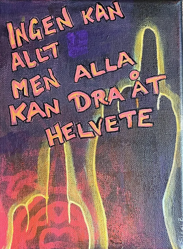 Akrylmålning av Cicci Byström