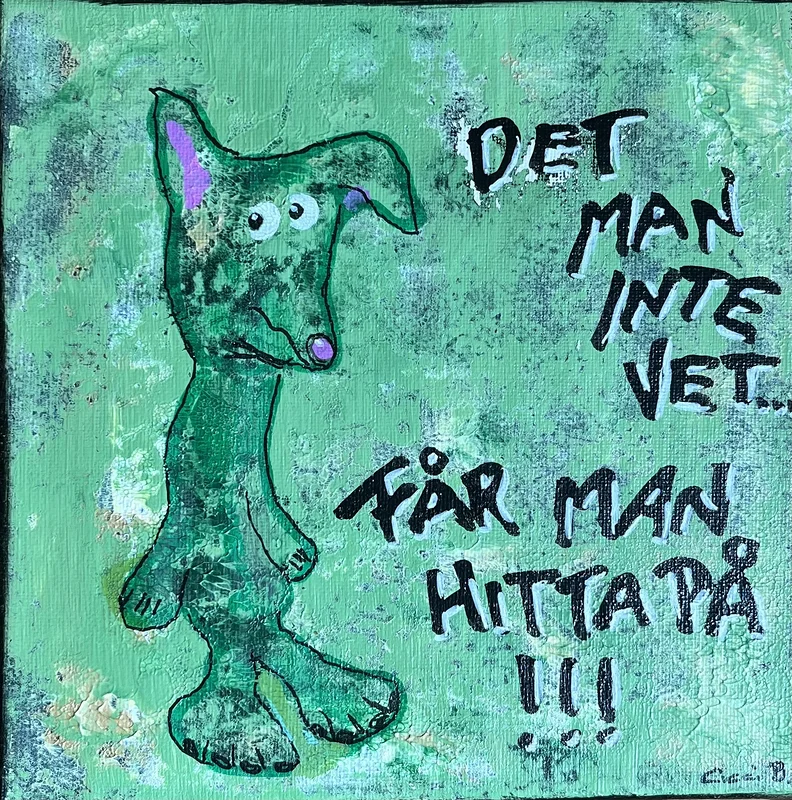 Akrylmålning av Cicci Byström