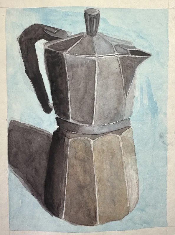 Akvarell Study of a coffee pot av Jesper Paulson