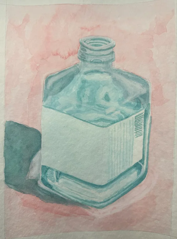 Akvarell Study of a bottle of tonic av Jesper Paulson