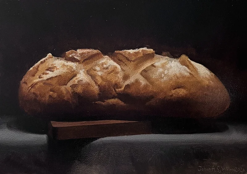 Oljemålning Brödet av Johan Sjöholm