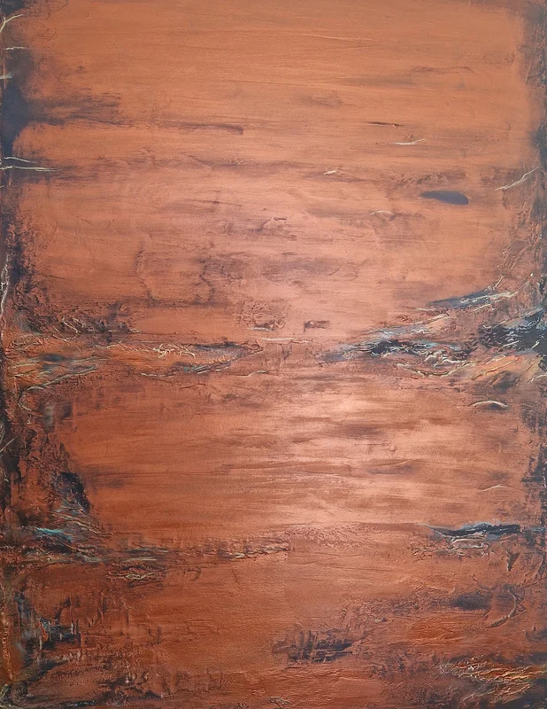 Akrylmålning Old copper plate av Gabriela Popovic
