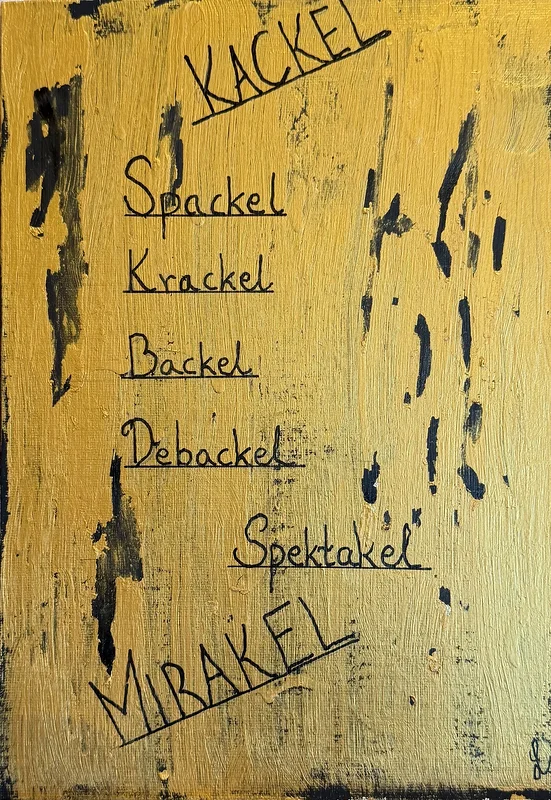 Akrylmålning Backel av Linda Schneider