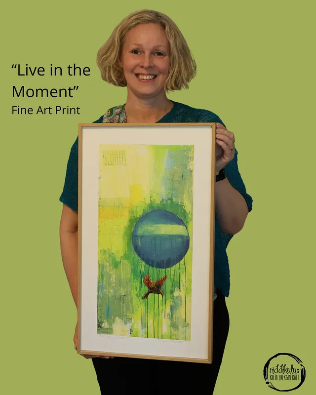 Akrylmålning Live in the Moment av Emma Rosqvist