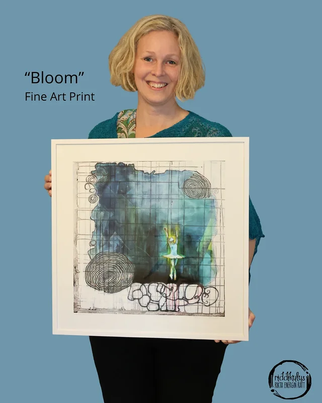 Akrylmålning Bloom av Emma Rosqvist