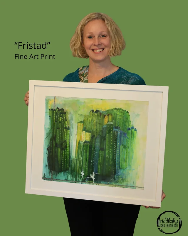 Akrylmålning Fristad av Emma Rosqvist