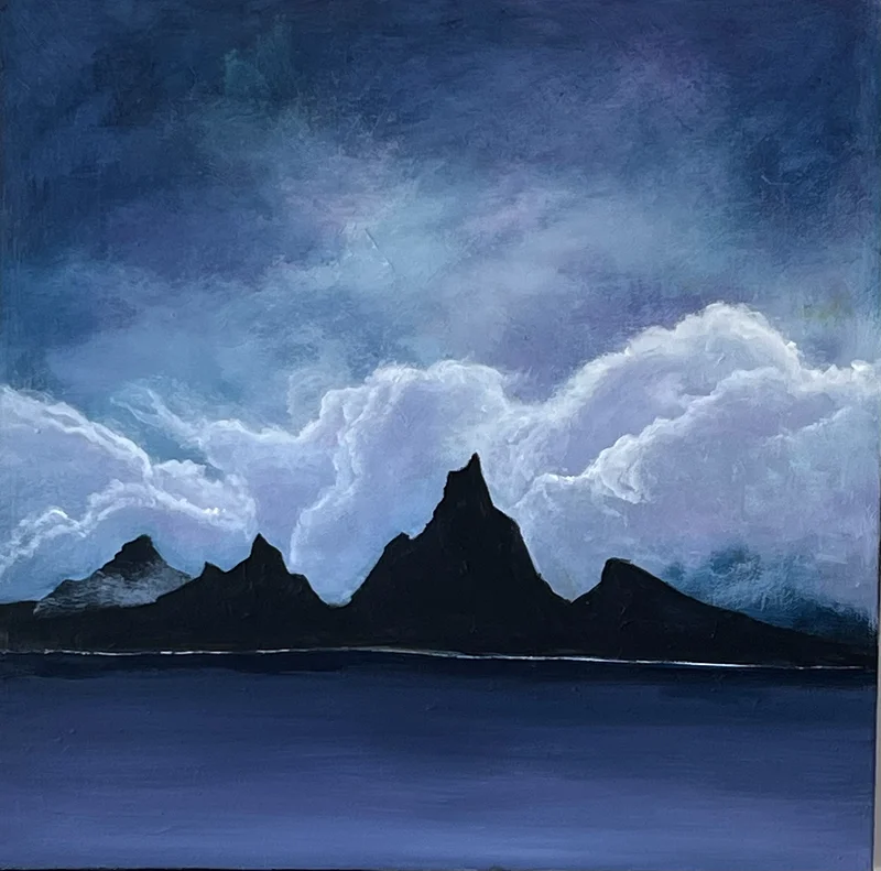 Akrylmålning Lofoten av Agneta Ayoub