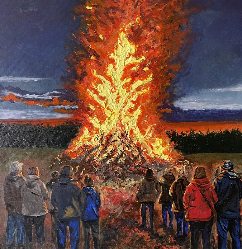 Akrylmålning Traditions av Malin Söderback