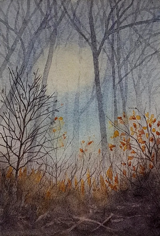 Akvarell Late autumn av Catharina Engberg