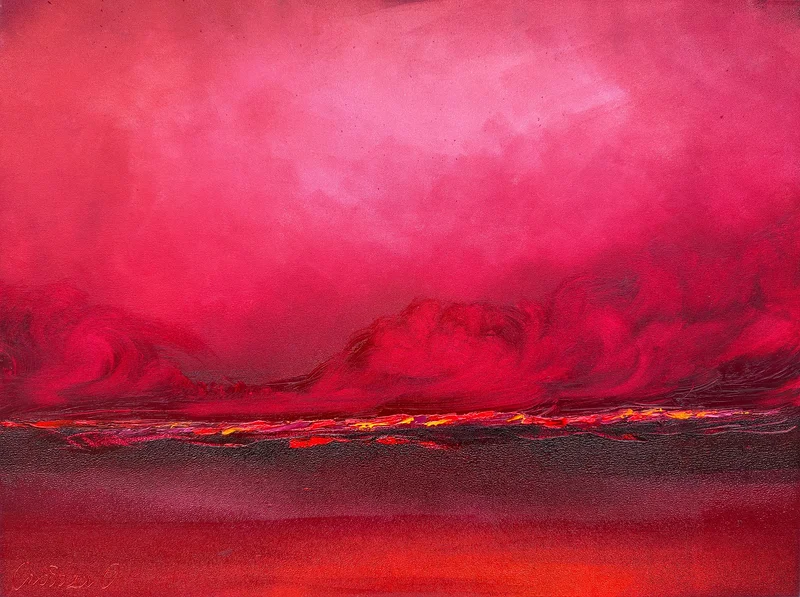 Oljemålning Gathering Silence av Olena Sloboda