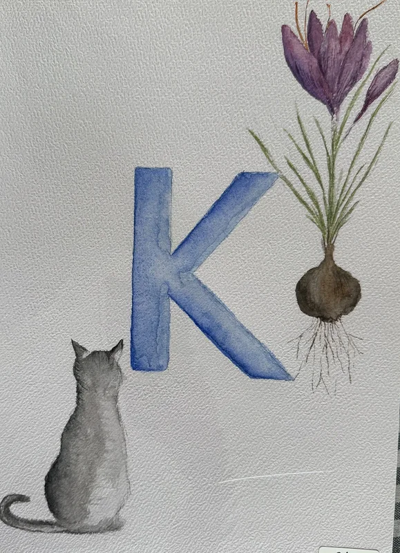 Akvarell K av Maria Lindgren