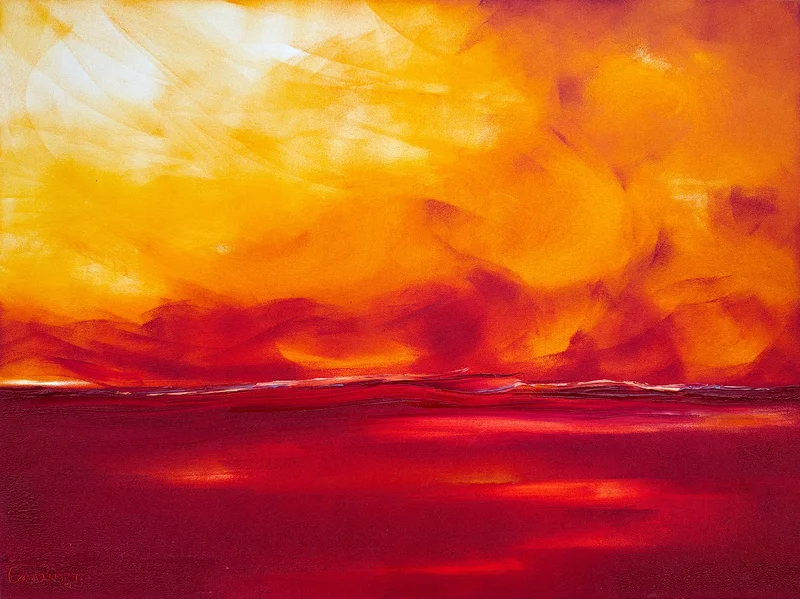 Akrylmålning The Edge of Flame av Olena Sloboda