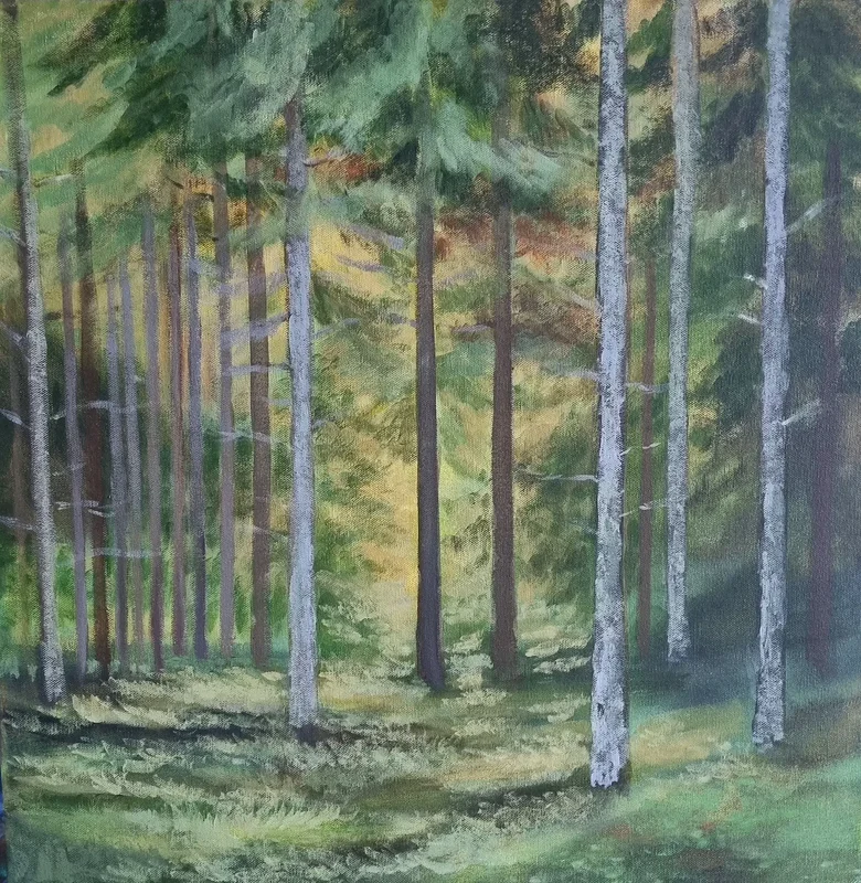 Akrylmålning Skogsbad 3 av Anna Jormin