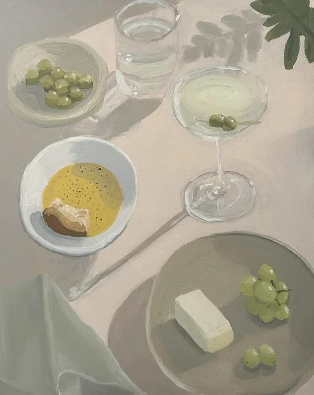 Oljemålning Martini av Sara Johansen