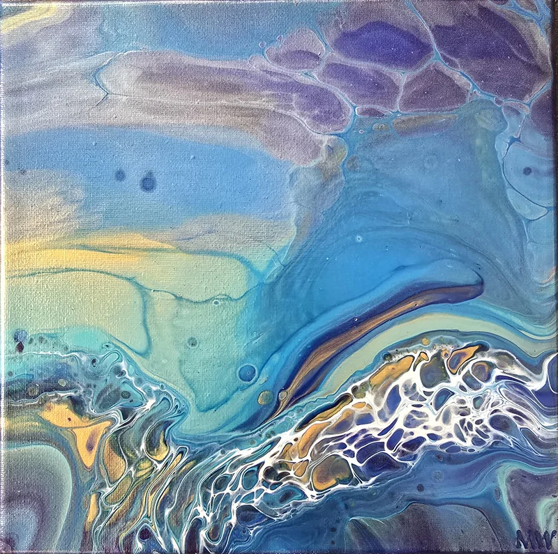 Akrylmålning Pulse of the Wave III av Marita Westerberg