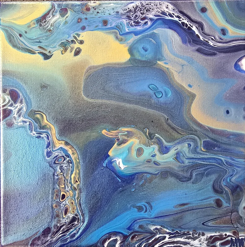 Akrylmålning Pulse of the Wave II av Marita Westerberg