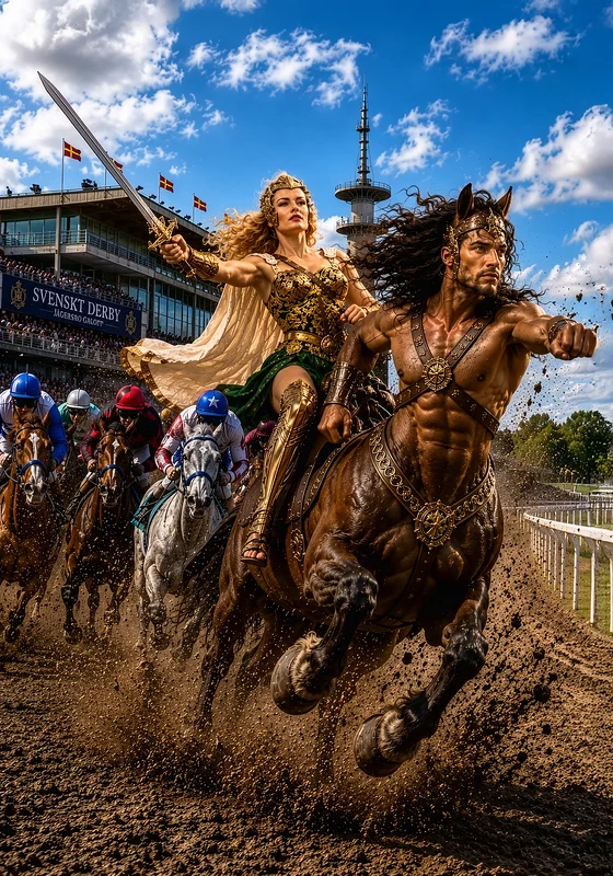 Anita Wins Swedish Derby - Anita vinner Svenskt Derby av Jörgen Thornberg