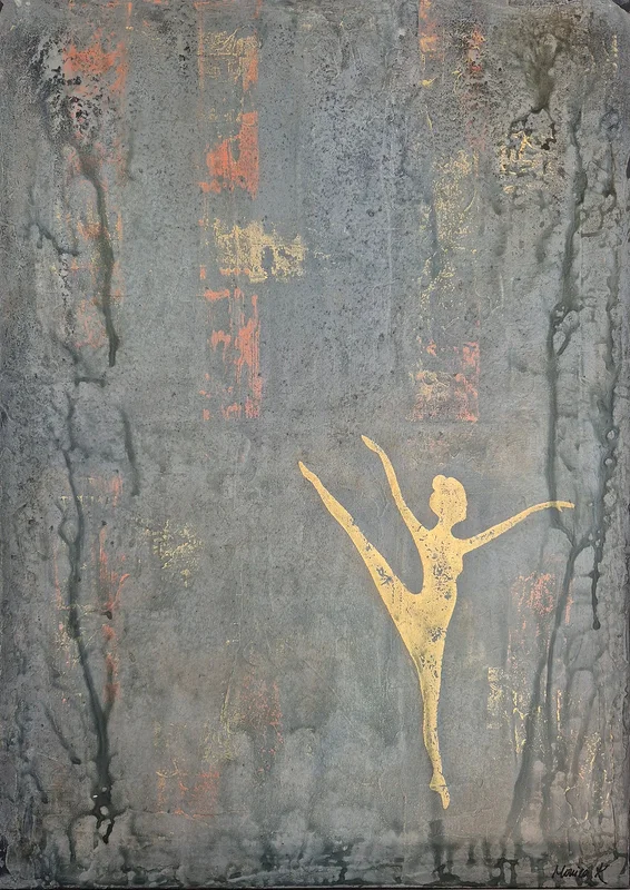 Akrylmålning Ballerina av Monica Kihlström