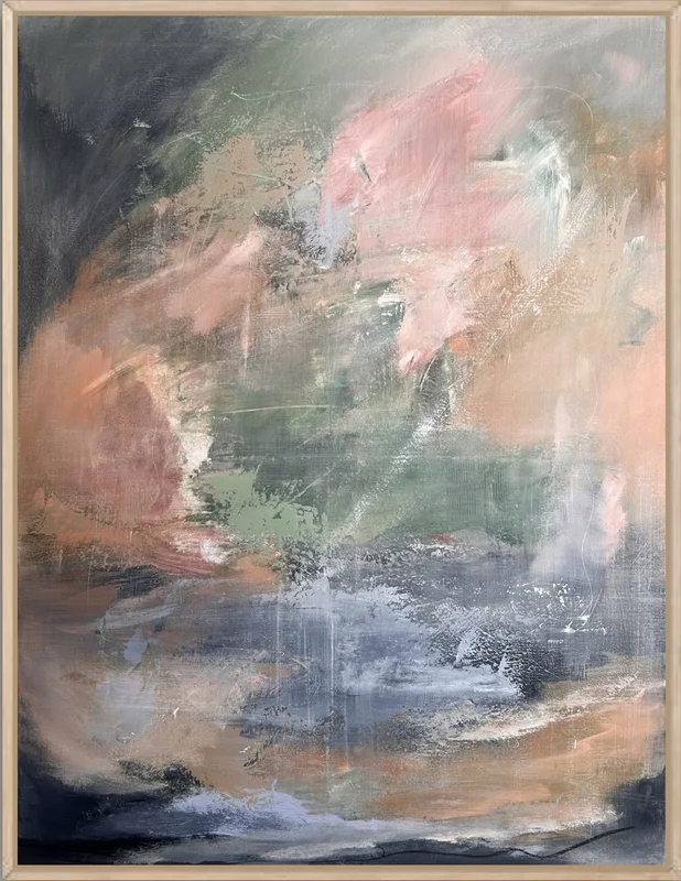 Akrylmålning Dämpade vidder av Ulrica Halling Olsson_art Stockholm
