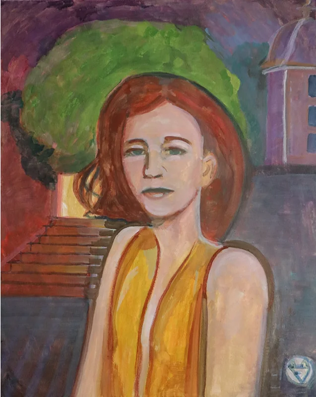 130 ) Kate Lockwood before the fire of Hampsbridge House av Victor Finnigan