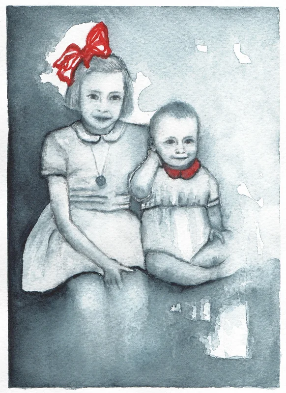 Akvarell Anders och Lena av Maria Källberg