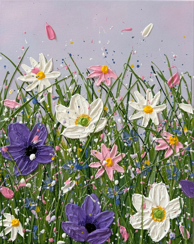 Akrylmålning Untitled av Veronica Fuchs