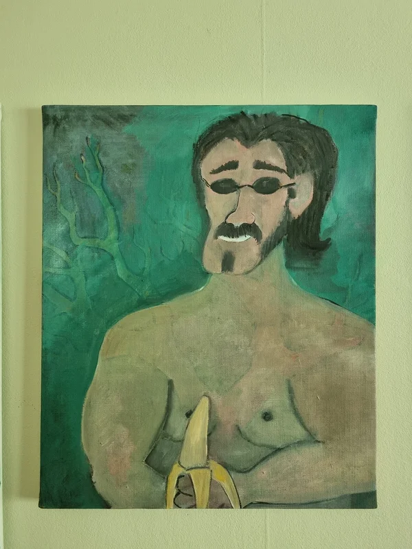 Oljemålning Okänd banan gubbe av Mårten Nilsson