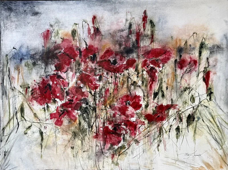 Akvarell Prayers from an eternal scene av Dana Ingesson