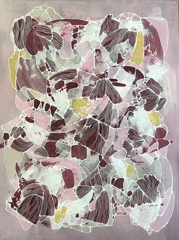 Akrylmålning Cherry Blossom av Annie Wikner