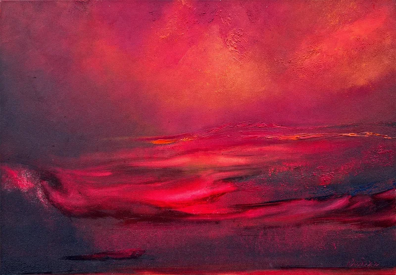 Oljemålning Silence of the Horizon av Olena Sloboda