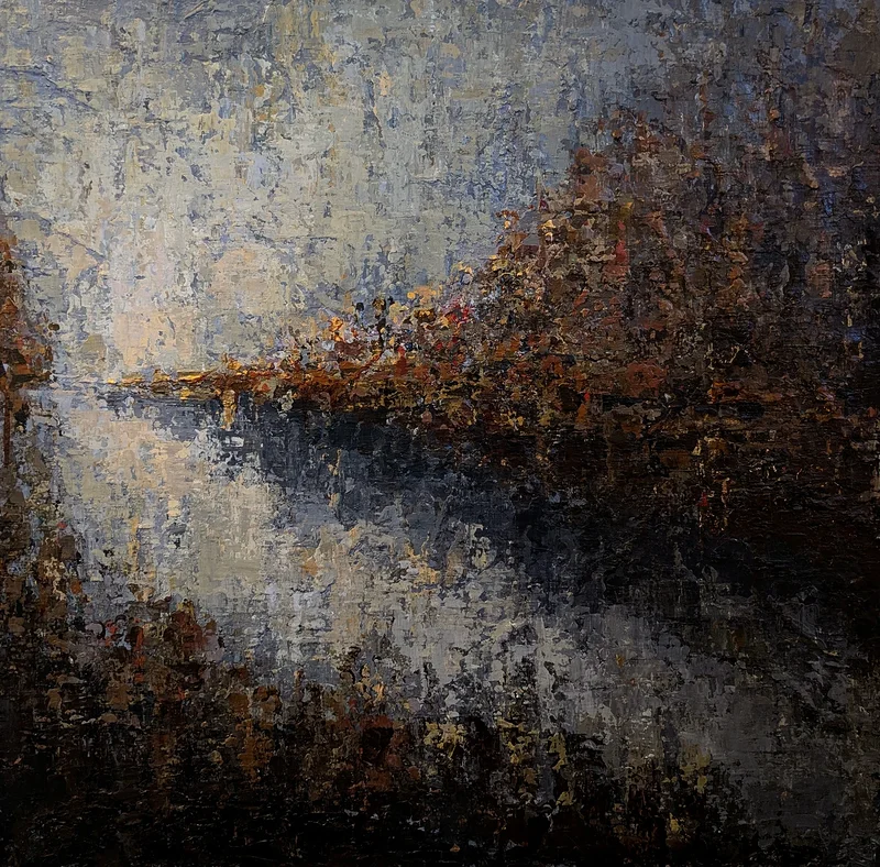 Akrylmålning Abstract Island nr. 2 av Paula Rindborg