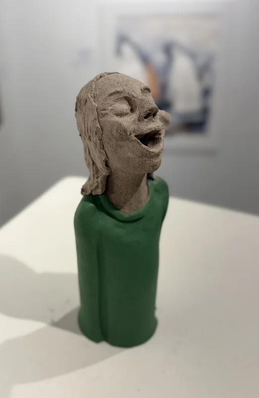 Skulptur Toner av kristall - kvinna i grönt av Helene Engström Akvareller