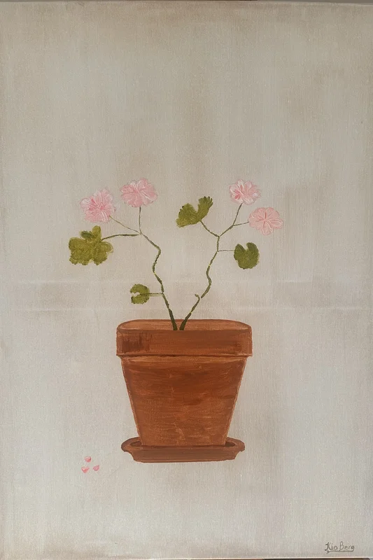 Akrylmålning En blomma till mor av Kia Berg
