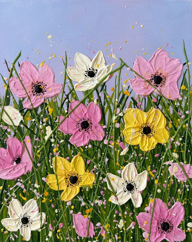 Akrylmålning Pastel dreams av Veronica Fuchs