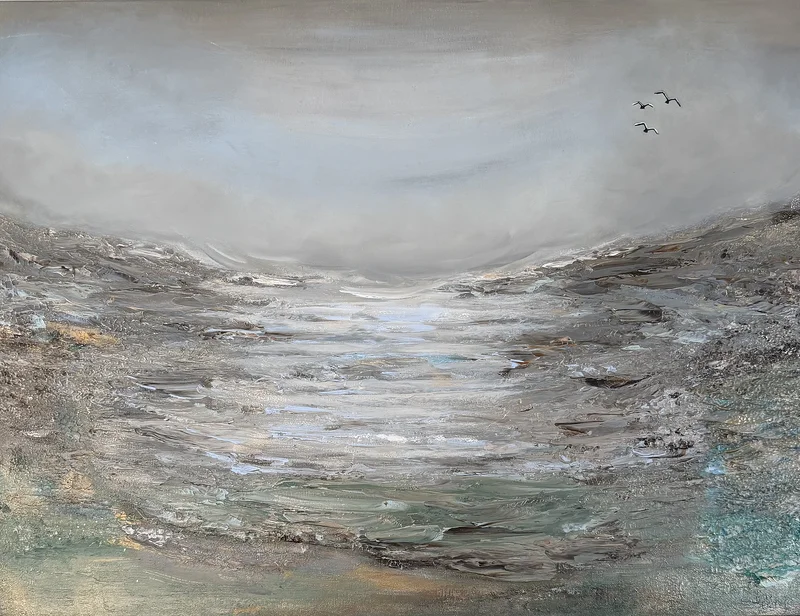 Akrylmålning Rocky Landscape av Sofie Öcking