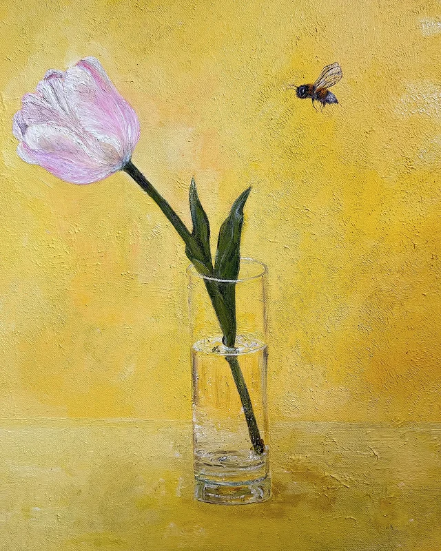 Oljemålning Pure as Spring av Isabella Hawliczek Binkowska