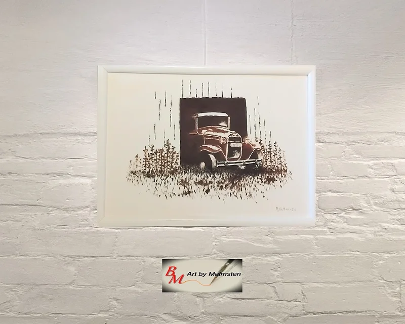 Oljemålning A ford av Björn Malmsten