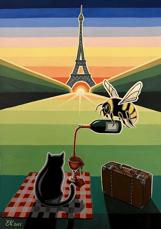 Le chat - Rödvin i Paris av Ester Kronlid