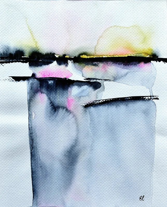 Akvarell Winter light av Eva Sofia Liljestrand